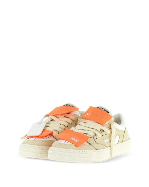 Off-White c/o Virgil Abloh Natural Two-Tone Low Top Sneakers