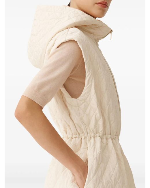 Fabiana Filippi Natural Diamond-Quilted Gilet