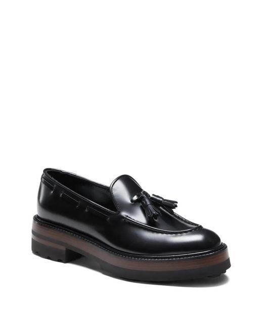 Fratelli Rossetti Black Brera Tassel Loafers