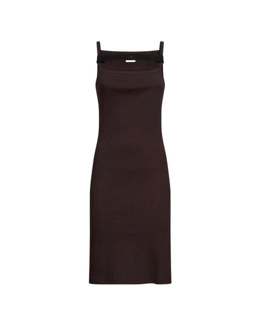 Courreges Purple 90's Rib Strap Dress
