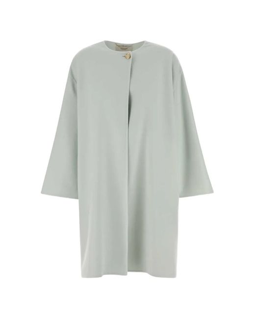 Agnona Gray Button Coat