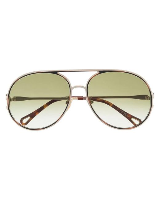 Chloé Metallic Austine Oversized Sunglasses