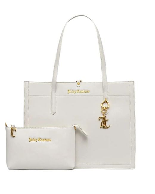 Juicy Couture White Logo-Plaque Tote Bag
