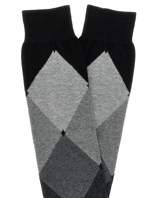 Ballantyne Black Diamond-Patterned Socks for men