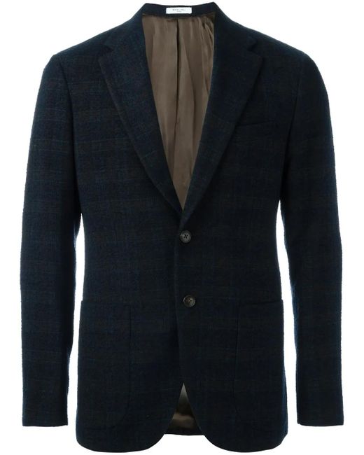 Boglioli Blue Two-Button Blazer for men