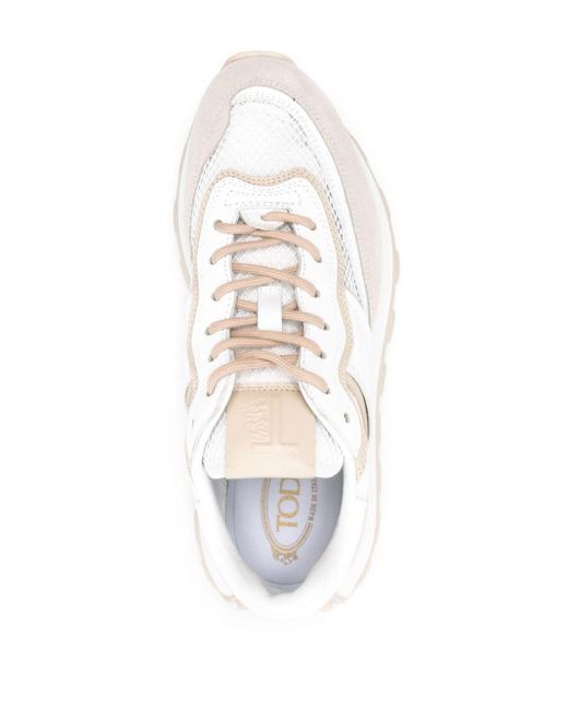 Tod's White Panelled Sneakers