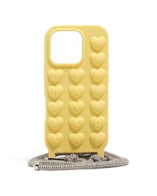 Bimba Y Lola Metallic Heart-Embossed Iphone 16 Pro Case