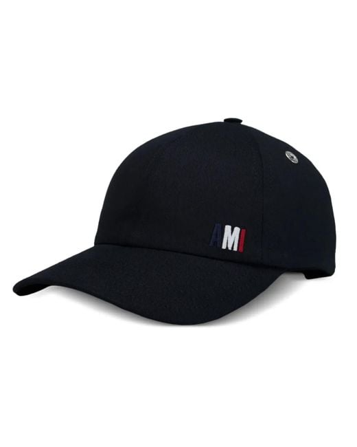 AMI Blue Bleu Blanc Rouge Ami Embroidery Cap