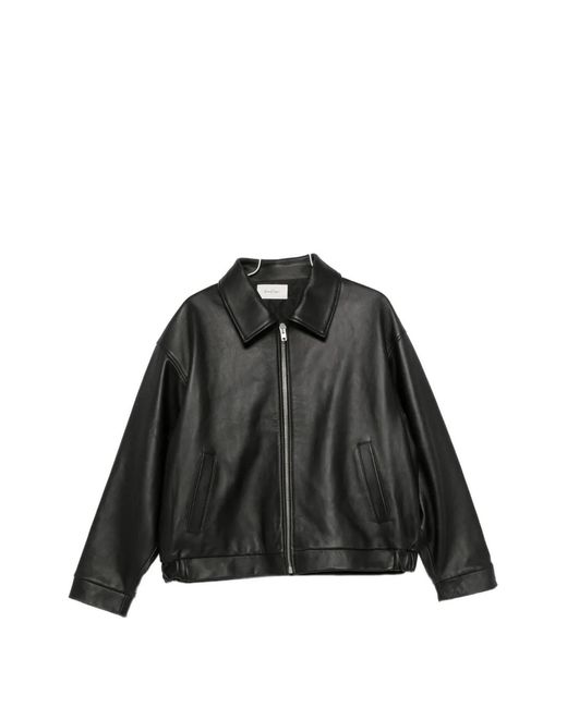 Second/Layer Black Barras Leather Jacket for men