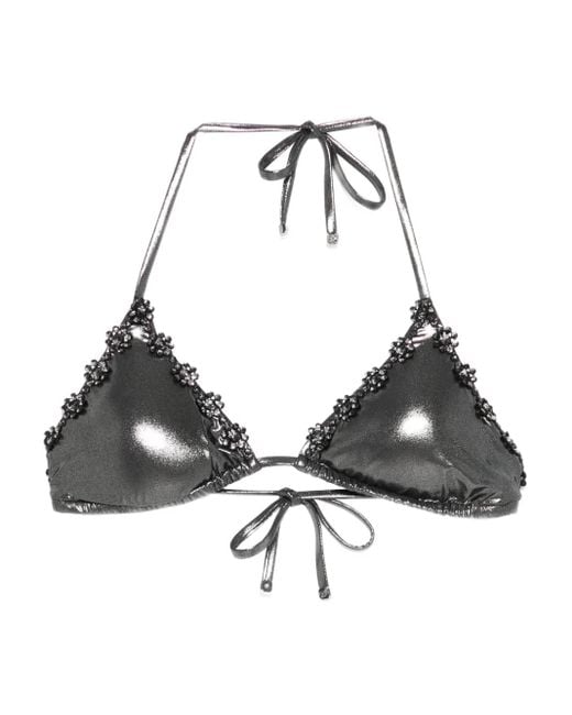 Agent Provocateur フローラル ビキニトップ Black