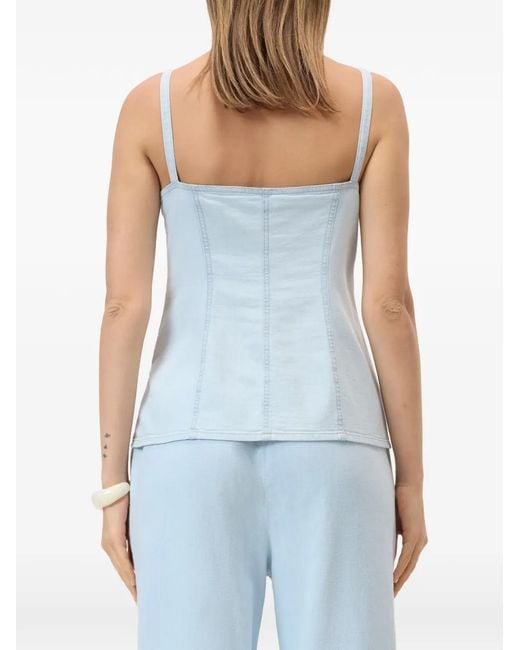 Closed White Strap Top