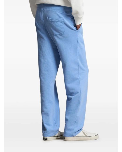 Polo Ralph Lauren Blue Loopback Cotton Trousers for men