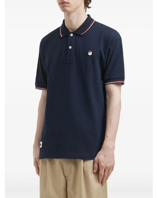 Chocoolate Blue Logo-Patch Polo Shirt for men