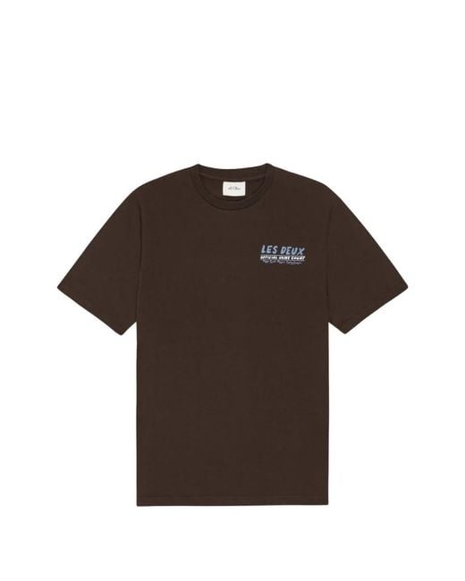 Les Deux Brown Graphic-Print T-Shirt for men