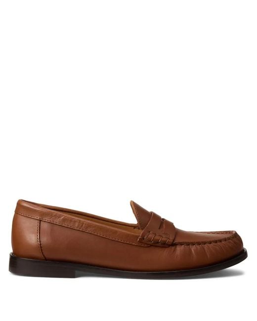 Polo Ralph Lauren Brown Leather Penny Loafers