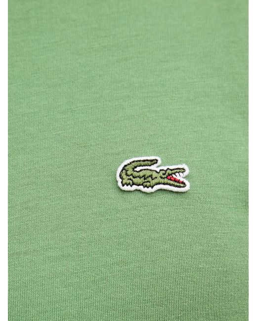 Lacoste Green Logo-Patch V-Neck T-Shirt for men