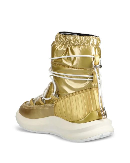 EA7 Natural Metallic Puffer Ankle Boots