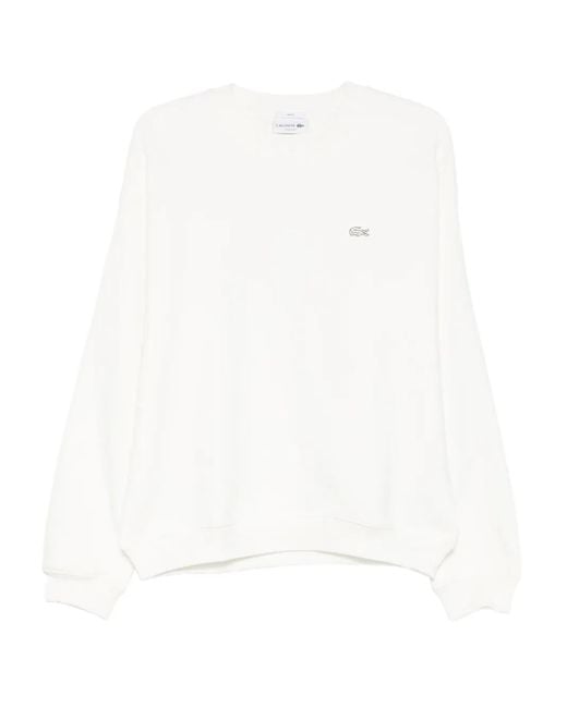 Sudadera Con Parche Del Logo Lacoste de color White