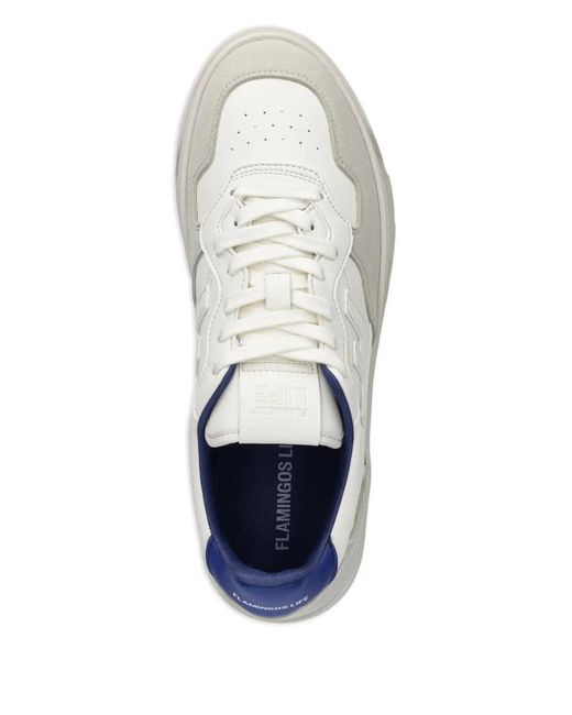 Flamingos White Ventura Logo-Print Panelled Sneakers for men