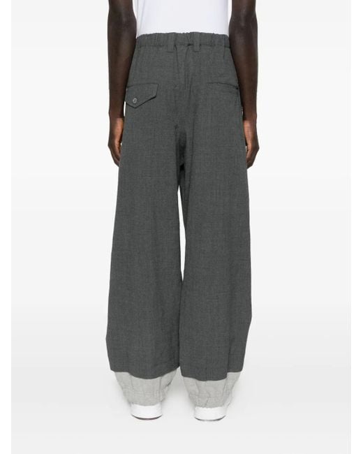 Maison Mihara Yasuhiro Broek Met Vlakken En Cuffs in het Gray voor heren