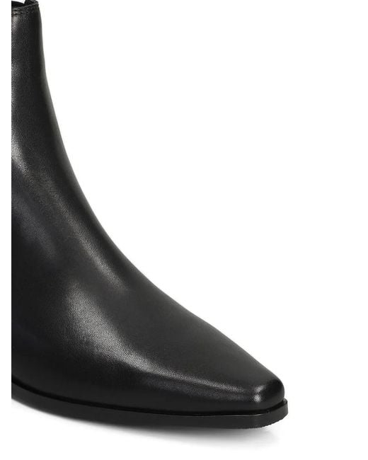 strategia shoes Black Pointed-Toe Ankle Boots