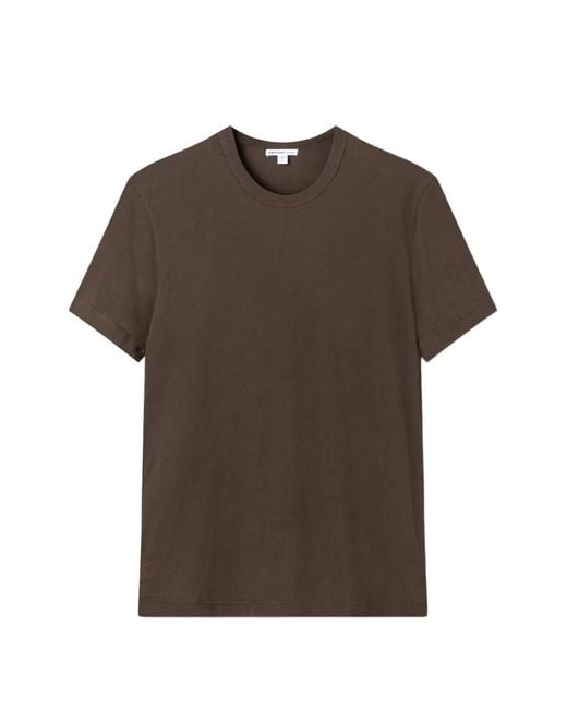 James Perse Brown Crew-Neck T-Shirt for men