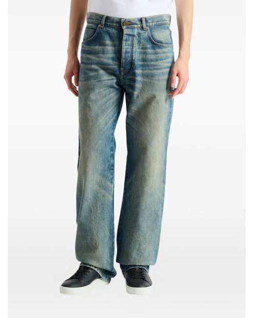 Balmain Blue Loose-Fit Jeans for men