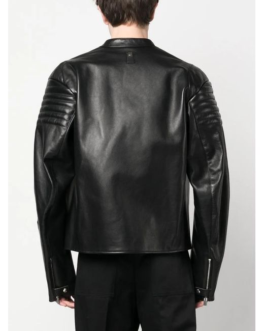 1017 ALYX 9SM Black Logo-Embossed Leather Jacket for men