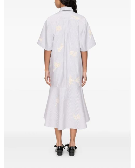 Vestido camisero Lavinia asimétrico Sea de color White