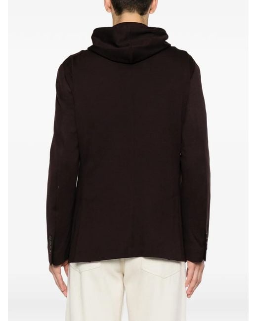 Chaqueta Con Capucha Eleventy de hombre de color Purple
