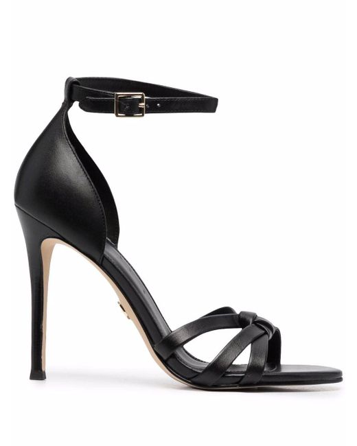 MICHAEL Michael Kors Leer Brinkley Sandalen Met Open Neus in het Zwart -  Lyst