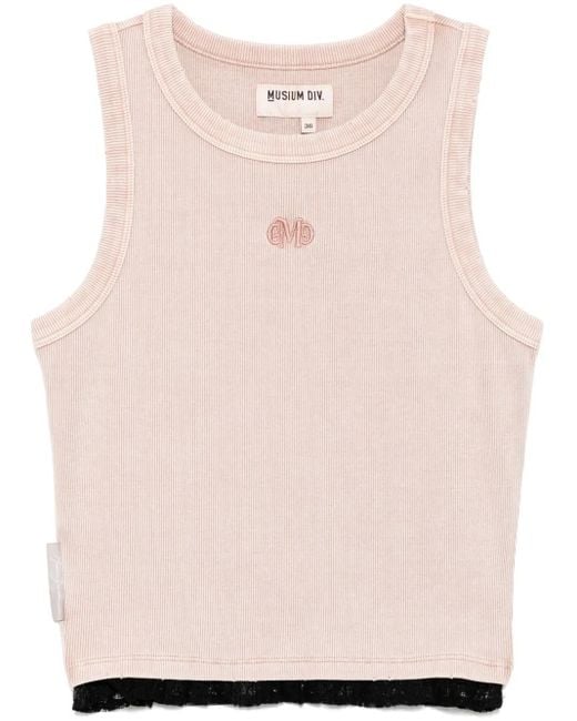 Musium Div. Pink Rib Tank Top