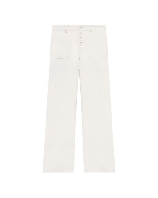 Courreges White Patch-Pocket Trousers for men