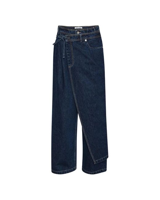 Henrik Vibskov Blue Fly Wrap-Front Jeans