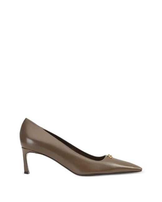 Sergio Rossi Metallic Surge Logo Pumps