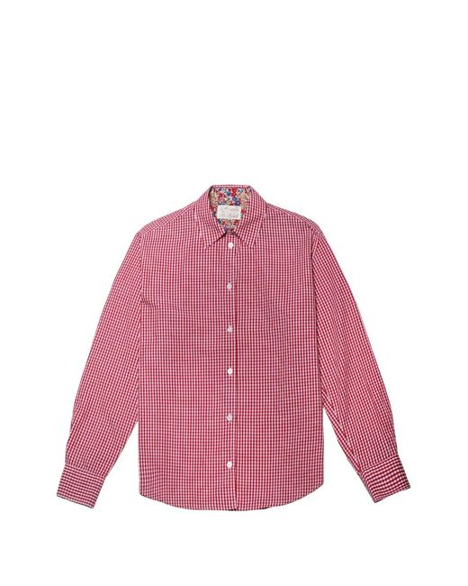 Mc2 Saint Barth Pink Logo-Embroidered Gingham Shirt