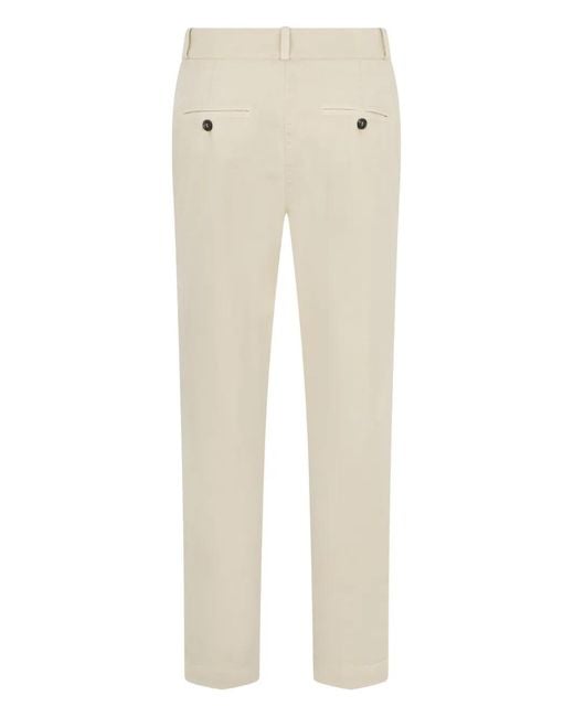 Peserico Natural Button Zip Trousers