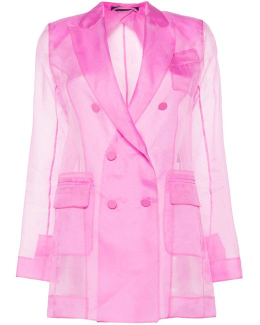 Max Mara Negrar シルクダブルジャケット Pink
