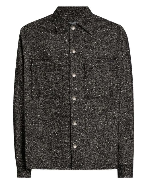 Dolce & Gabbana Black Speckled Shirt for men