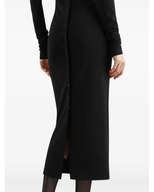 Dolce & Gabbana Black Wool Jersey Dress