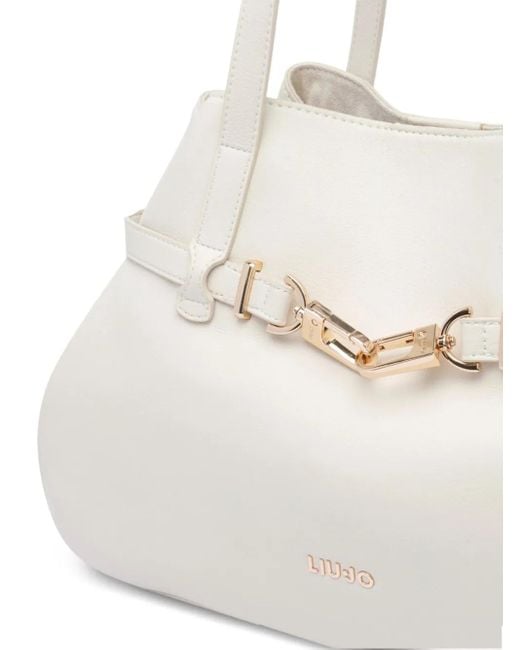 Bolso de hombro con logo Liu Jo de color White