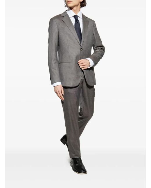 メンズ Giorgio Armani ストライプ スーツ Gray