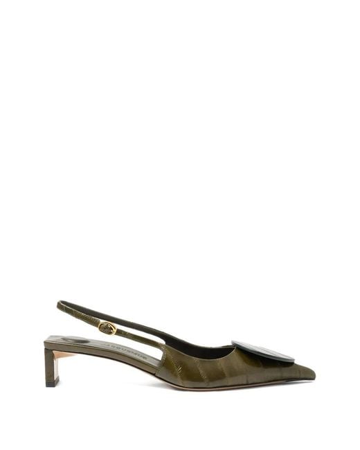 Jacquemus Metallic The Low Duelo Slingback Sandals