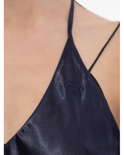 Vetements Blue Asymmetric Halterneck Midi Dress