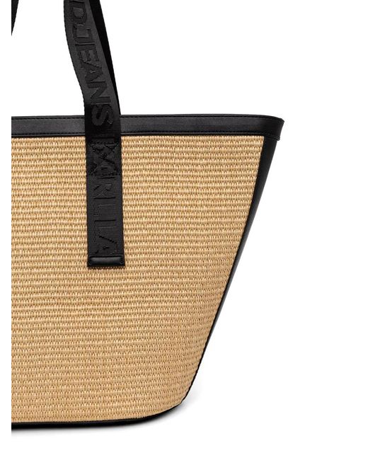 Karl Lagerfeld Natural Woven Logo-Jacquard Tote Bag