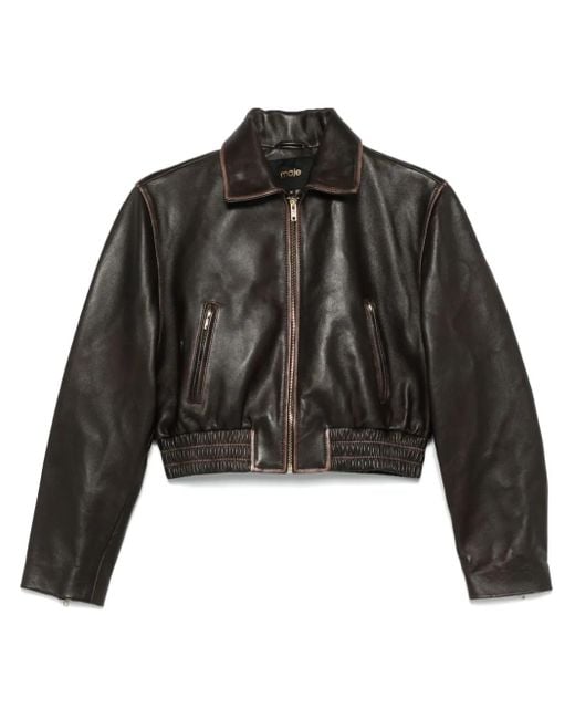 Maje Black Leather Jacket