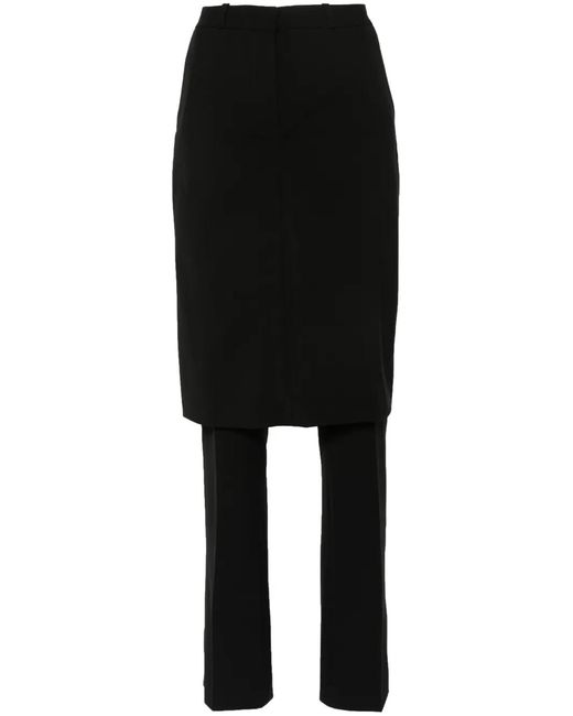 Coperni Black Tailored Wool Blend Skirt-Pants