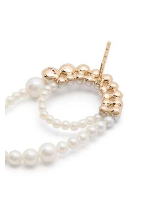 Sophie Bille Brahe White 14Kt Recycled Embrassée Single Earring