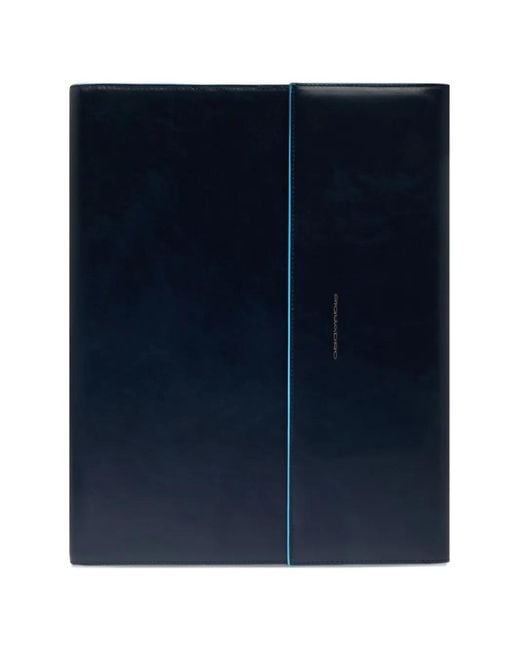 Piquadro Blue Leather Notepad Holder