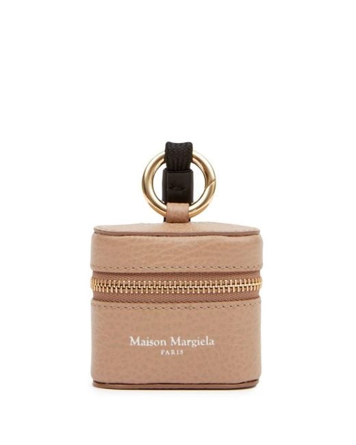 Maison Margiela Natural Logo-stamp Leather Airpods Case